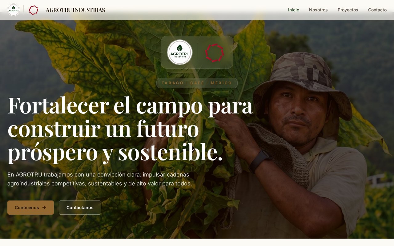 Vista previa del sitio web de Agrotru