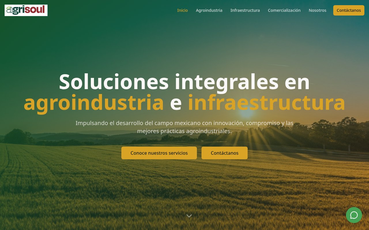 Vista previa del sitio web de Agrisoul